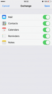 activez/désactivez les comptes que vous souhaitez synchroniser